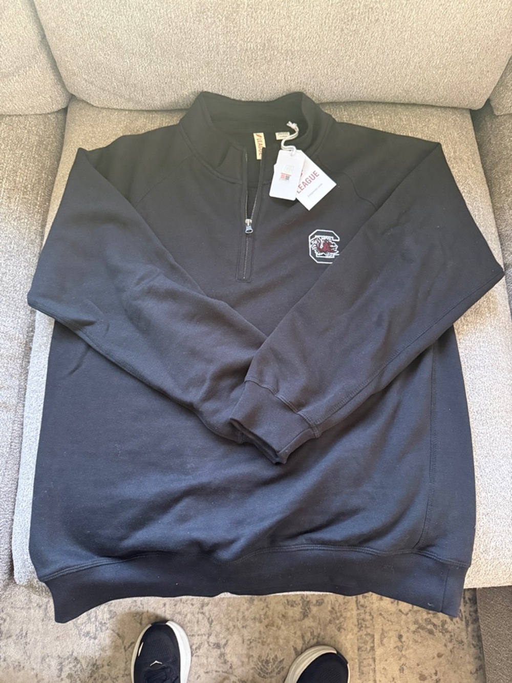 League Black Quarter-Zip Pullover with South Carolina Gamecocks Patch